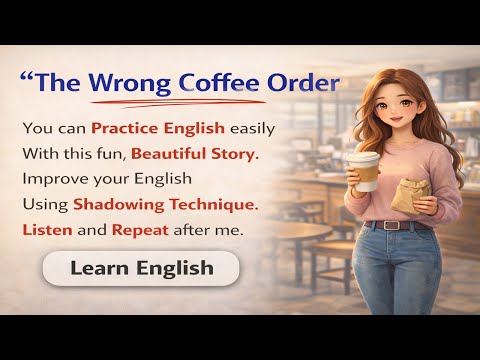 The Wrong Coffee Order ☕ | Easy English Story (A1–A2) | Shadowing Practice for Speaking