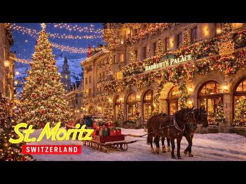 ST. MORITZ ๐จ๐ญโ๏ธ The Most LUXURIOUS Christmas in Switzerland? St. Moritz Walk Tour ๐ 4K