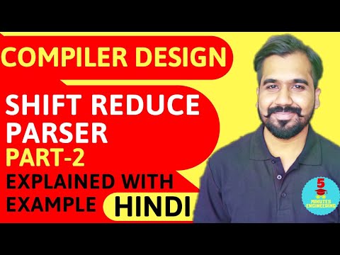 Shift Reduce Parser Part-2 Explained with Solved Example in Hindi l Compiler Design Course