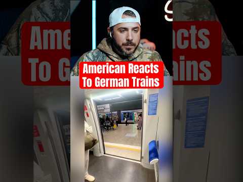That escalated quickly! 😅 #americanreacts #trains #europe #germany