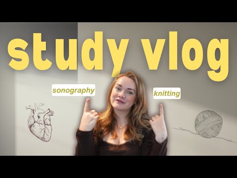 I went back to school at 30... let's study | sonography + knitting vlog  ❄️📚🧶