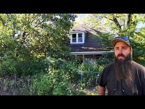 This HOUSE was LITTERED with BULLET HOLES - LEFT EMPTY and SO OVERGROWN it was TOO TALL TO CUT