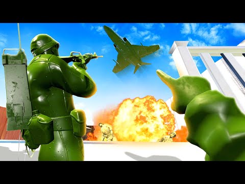 New TOY Airstrike Obliterates Soldiers - Plastic Battlegrounds VR