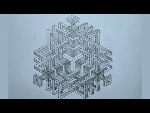How to Draw The Impossible Pattern #20 & Optical Illusion