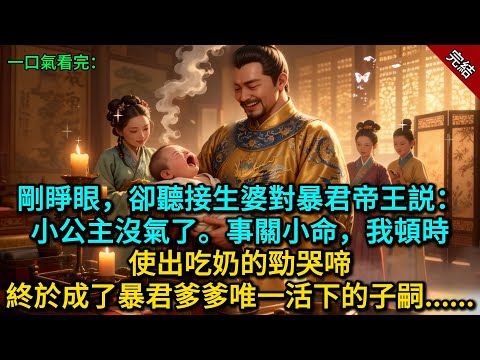 剛睜眼，卻聽接生婆對暴君帝王説：小公主沒氣了。事關小命，我頓時使出吃奶的勁哭啼，終於成了暴君爹爹唯一活下的子嗣......
