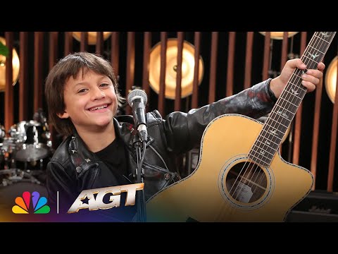 10-Year-OId Prodigy Bay Melnick Virgolino Shreds "Hard To Handle" Like A LEGEND! | AGT Music Room