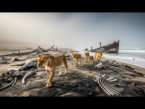 Пустынные львы: Выживая на Берегу скелетов.National Geographic Wild HD