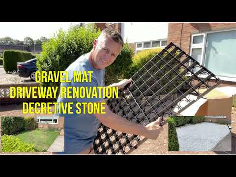 🇬🇧Plastic Grid Mat Driveway & Decorative Gravel DIY Car Standing. How To Lay.