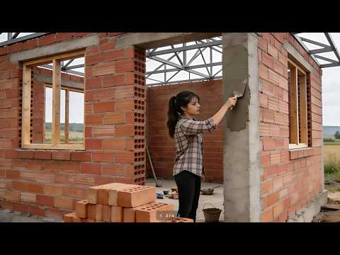 The Young Woman Decides to Demolish Her Old House and Build a New, Larger One with Her Own Hands.