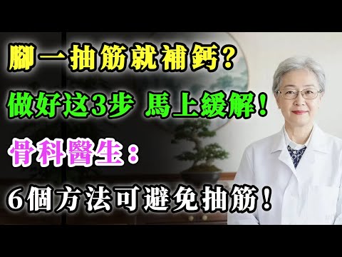 腳一抽筋就補鈣？做好3步，馬上緩解！骨科醫生：6個方法讓你避免抽筋！#健康金鑰匙 #養生 #養老生活 #抽筋#分享 #銀髮健康 #科普