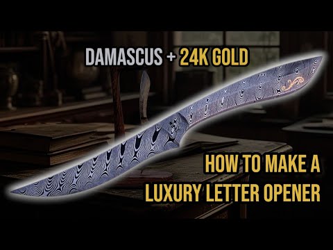 Integral Damascus Knife. [Full-build with display]