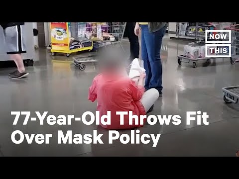 Woman Sits on Floor in Anti-Mask Temper Tantrum | NowThis