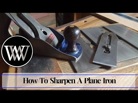 How To Sharpen a Plane Iron Freehand | Hand Tool Woodworking Skill