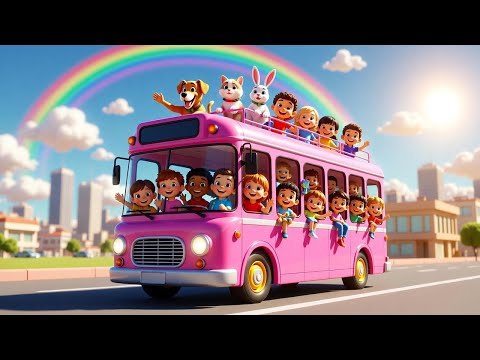 Wheels on the Bus 🚌 | Cute 3D Nursery Rhymes for Kids | Laila Fun