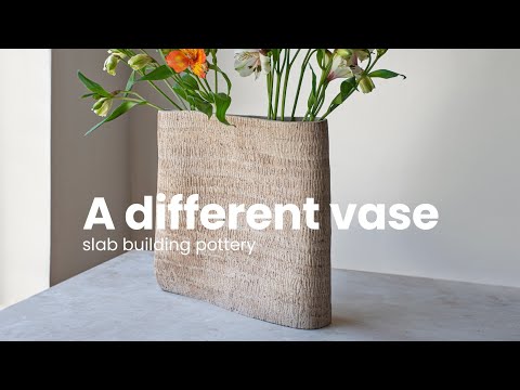slab building pottery: creating a unique textured ceramic vase