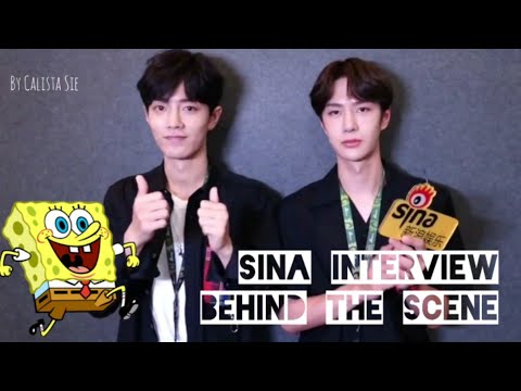 [ENG SUB] Xiao Zhan and Wang Yibo - Sina Interview behind the scene (Spongebob / 海绵宝宝) Compilation