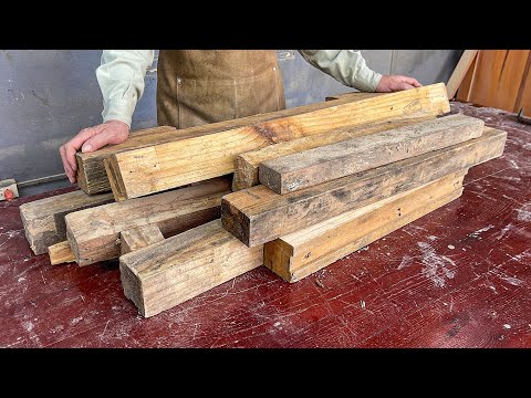 Turn Old Scrap Wood Into A Thousand Dollar Masterpiece // Impressive Desk Design From Old Wood