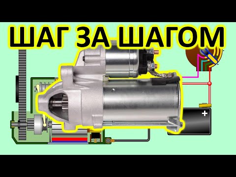 Поиск неисправностей стартера. Анимация, фотографии, схема.