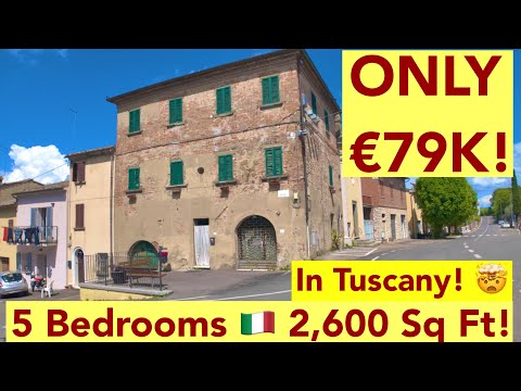 🇮🇹 Huge 5-Bedroom Tuscan Home for €79K! 🏰 Property Tour + Regional Shopping Tour in Sinalunga!