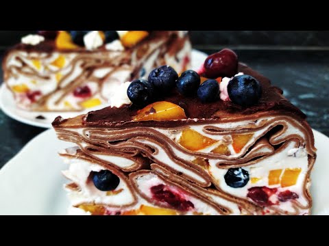 Вот что можно приготовить из блинов! Простой и красивый блинный торт