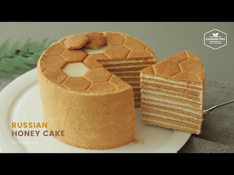 러시아 꿀 케이크🍯 메도빅 만들기 : Russian Honey Cake Medovik Recipe | Cooking tree