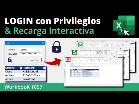 Cómo Hacer un LOGIN en Excel CON PRIVILEGIOS y RECARGA INTERACTIVA