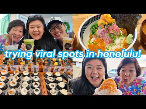 trying VIRAL spots in honolulu! 🤩 (kaisen don 🍣, shave ice 🍧, hawaiian food + more) | VLOGMAS DAY 9