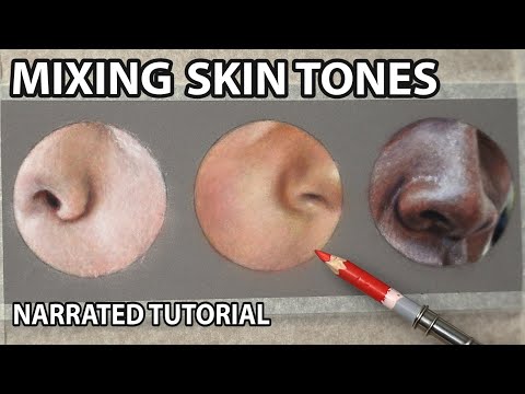 How To Mix 3 Types of Skin tones | Pastel Portrait Tutorial