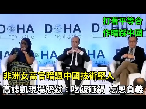 非洲女高官暗諷中國技術壓人，高誌凱現場怒懟：吃飯砸鍋、忘恩負義 #高誌凱 #一帶一路 #非洲