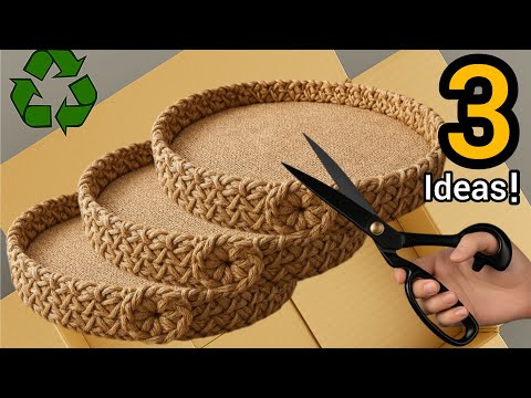 3 Crazy Jute Basket Ideas You've Never Seen Before/Crafts with Trash