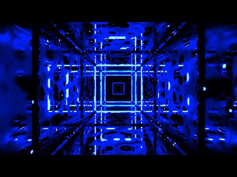 🔷 4K Screensaver – Metallic Blue Tunnel with Futuristic Reflections (No Sound)