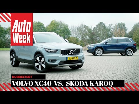 Skoda Karoq vs Volvo XC40 - Autoweek dubbeltest - English subtitles
