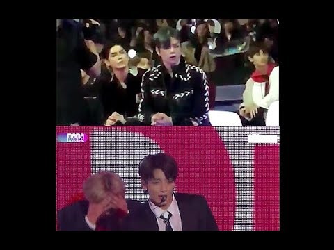 171201 Wanna One(워너원) [Daniel & Seogwoo] reaction to BTS(방탄소년단) - MIC DROP(Remix Ver) @MAMA