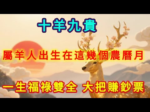 打破「屬羊命苦」謠言！這幾個農曆月出生的屬羊人，福祿深厚，一輩子不用愁錢花！#運勢 #財富 #八字 #命理