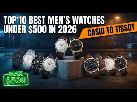 Top 10 Best Men's Watches Under $500 in 2026 (From Casio to Tissot!)
