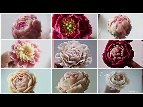 앙금플라워 작약 꽃짜기 모음peony flower piping techniques tutorial