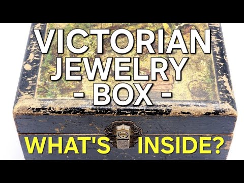 FORGOTTEN STORAGE UNIT VICTORIAN JEWELRY BOX - WHAT'S INSIDE? #unboxing #victorian #jewelry