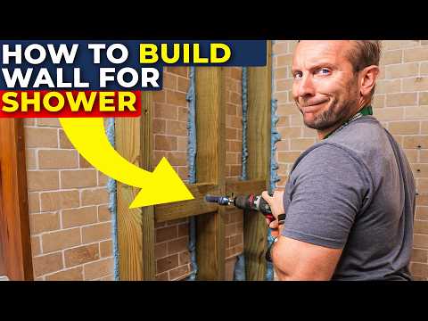HOW TO BUILD WALL FOR SHOWER + fit hot and cold water pipes