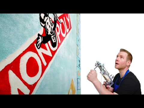 We made a GIANT Monopoly RUG! (and played on it!)