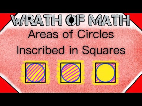 Area of Circles Inscribed in Squares | Geometry, Inscribed Circles, Finding Area