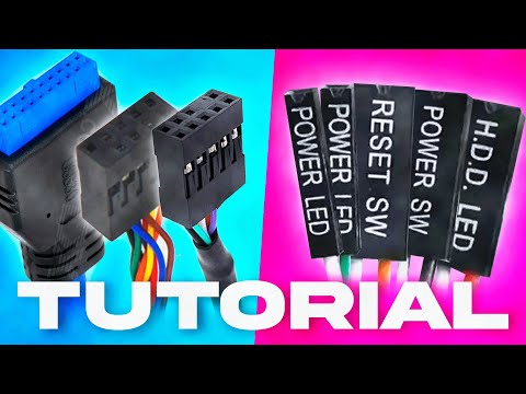How to CONNECT the FRONT PANEL CABLES of a PC (Power, USB, Off, Reset, etc.)
