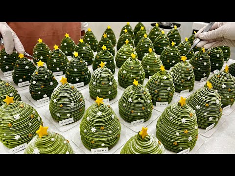 crazy quality! Dessert Master's Christmas Tree Mont Blanc Cake