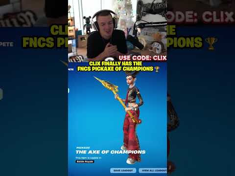 Clix FINALLY has the FNCS Pickaxe of Champions ⛏️🏆