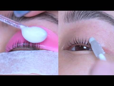 ASMR | Korean Style Eyelash Perm | Eyebrow Waxing
