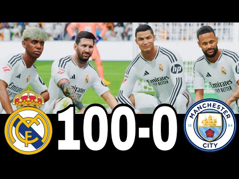 FC 25 -MESSI RONALDO NEYMAR & MBAPPE | ALL STARS |  REAL MADRID 100-0 MANCHESTER UNITED