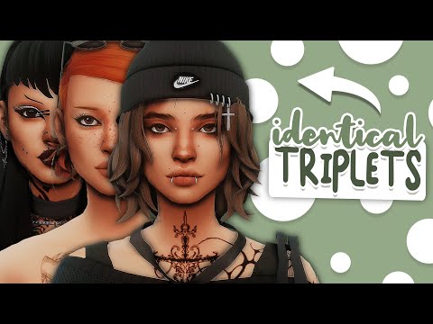 Making IDENTICAL TRIPLETS Look As Different As Possible | Sims 4 Create a Sim Challenge