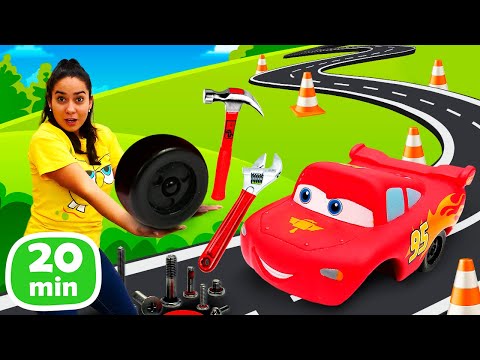 Spielzeugautos Kompilation - Valerias Lustige Schule. Spielzeug Videos für Kinder