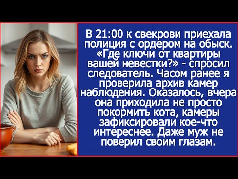 После просмотра записи с камер я вызвала полицию, и уже через час у свекрови начался обыск.