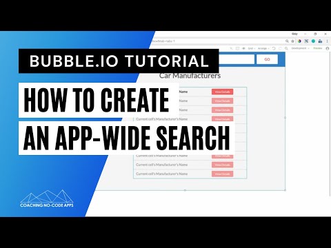 Create an App Wide Search in Bubble.io