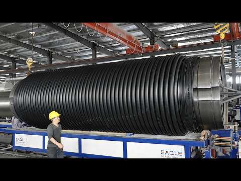 Impressive Modern Factory: Mass Production Process of Krah Pipe & HDPE Double-wall Corrugated Pipe!